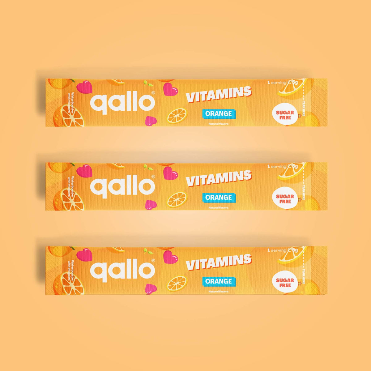 Sample Sachets Vitamins Orange