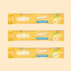 Qallo Energy Tropical Fruits sachets, three sachets