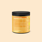 Qallo Energy Tropical Fruits tub, back with nutrition information