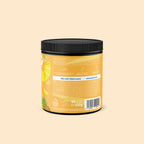 Qallo Energy Tropical Fruits tub, side with usage instructions