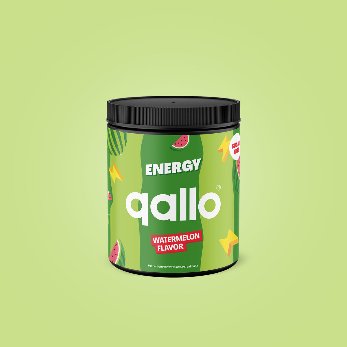 Qallo Energy Watermelon tub, 30 portions, front