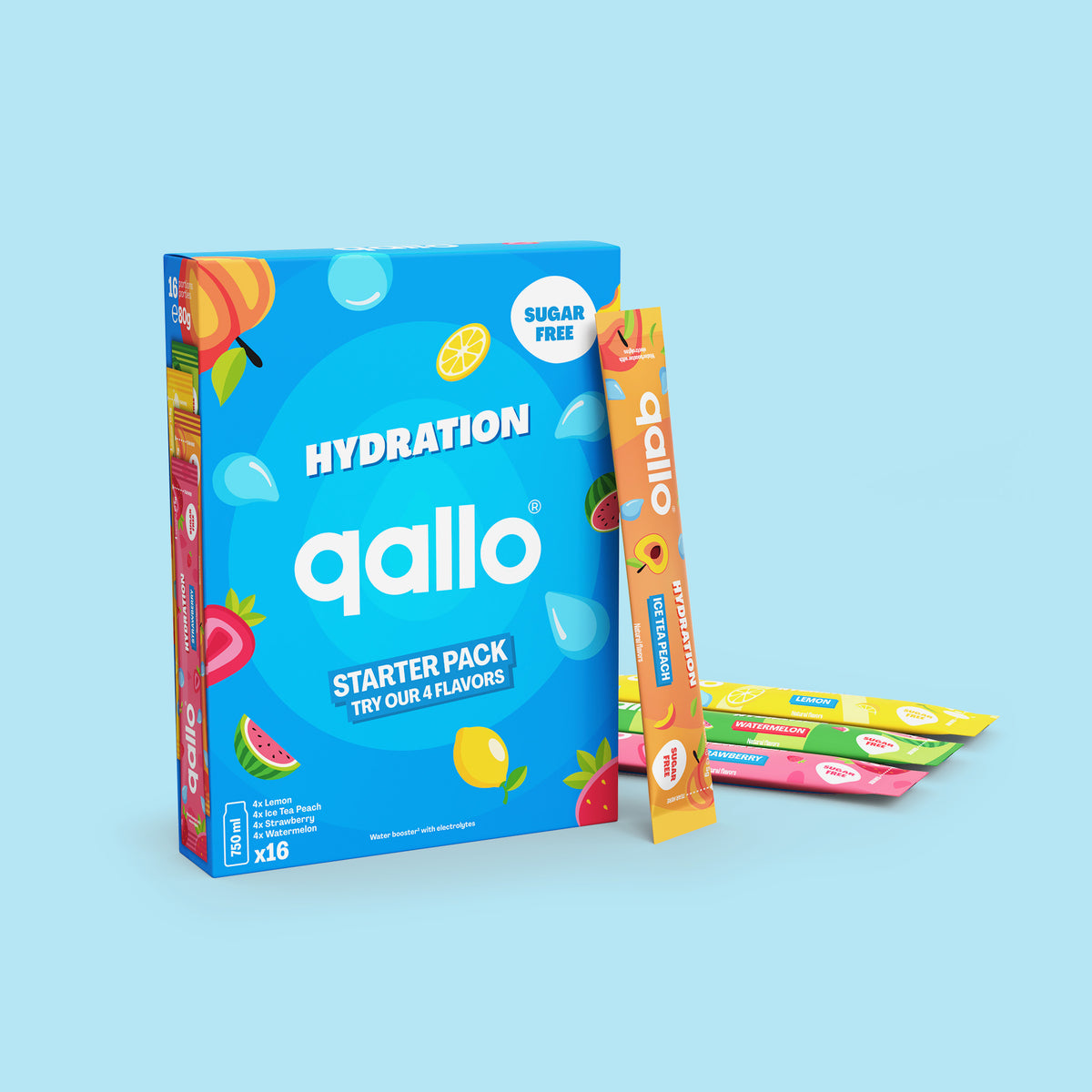 Qallo Hydration Starter Pack without bottle
