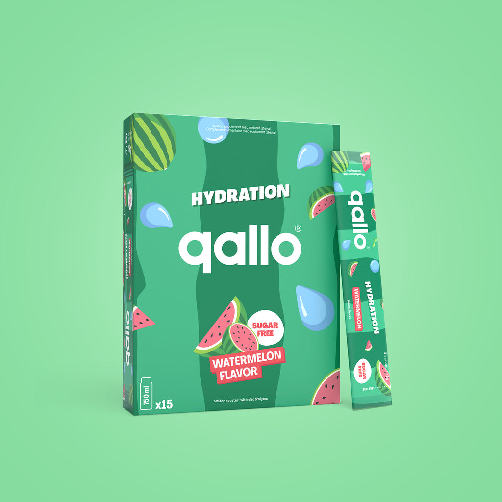 Qallo Hydration Watermelon sachets, box of 15 sachets