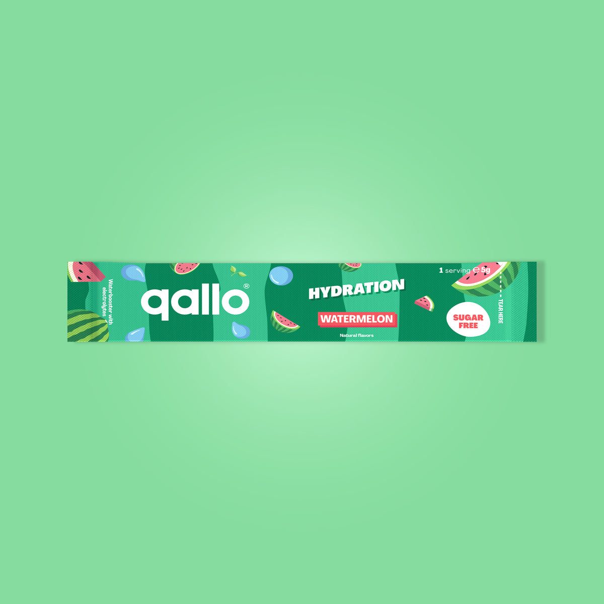 Qallo Hydration Watermelon sachets, single sachet