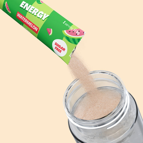 Qallo Starter Combo: sachet poured into a bottle