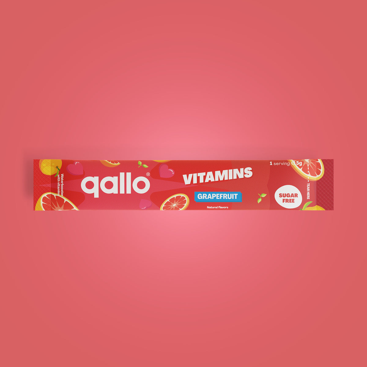 Qallo Vitamins Grapefruit sachets, single sachet