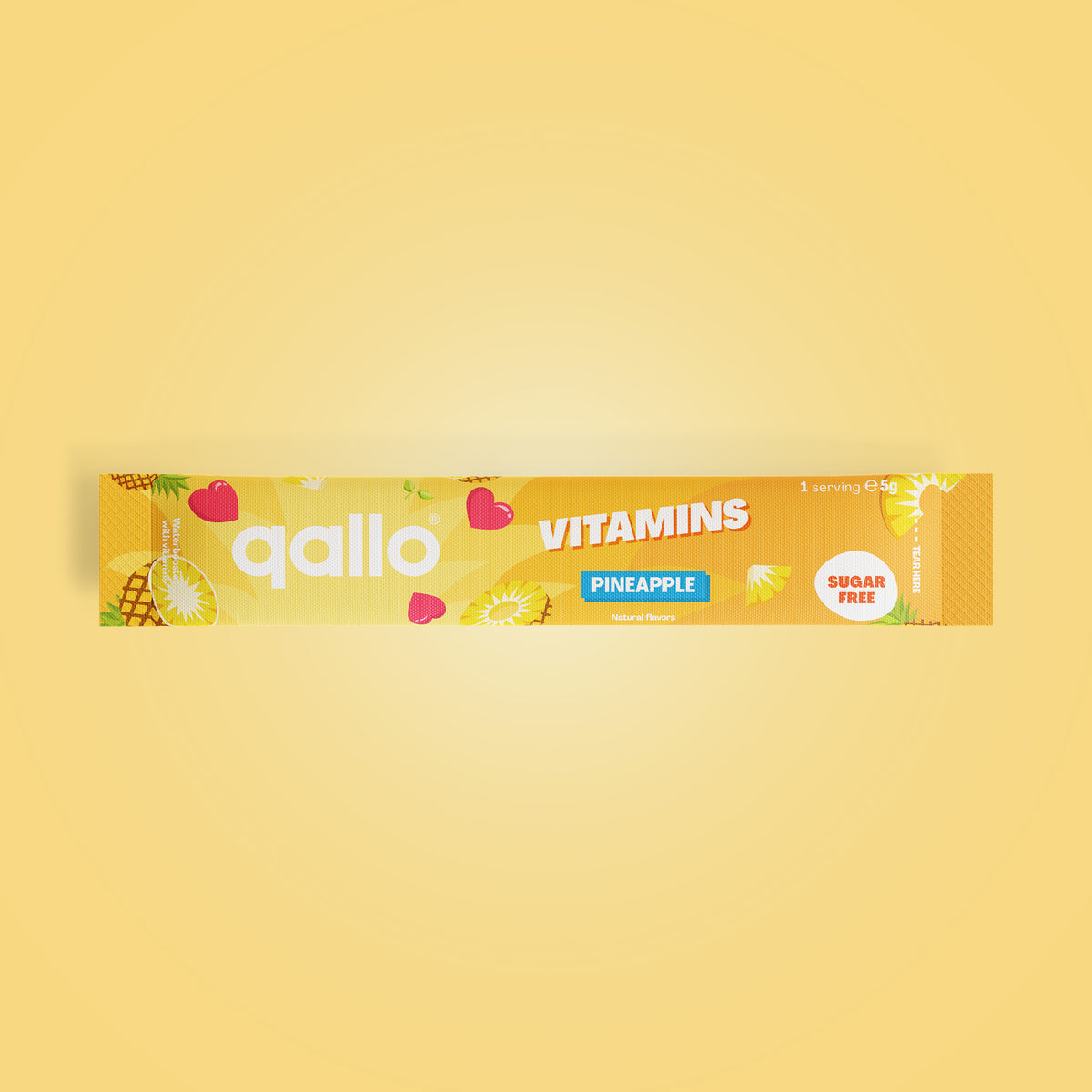 Qallo Vitamins Pineapple sachets, single sachet
