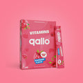 Qallo Vitamins Raspberry sachets, box of 15 sachets