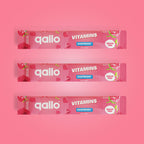 Qallo Vitamins Raspberry sachets, three sachets