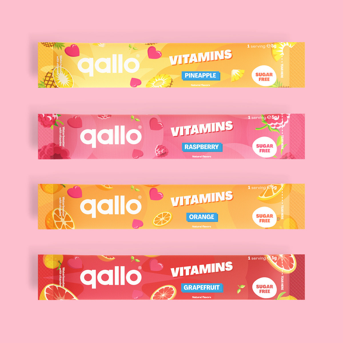 Qallo Vitamins Starter Pack, all sachets